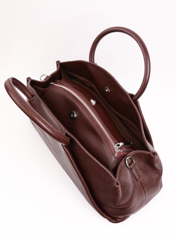 Женская Сумка из Натуральной Кожи Коричневого Цвета – Вместительная