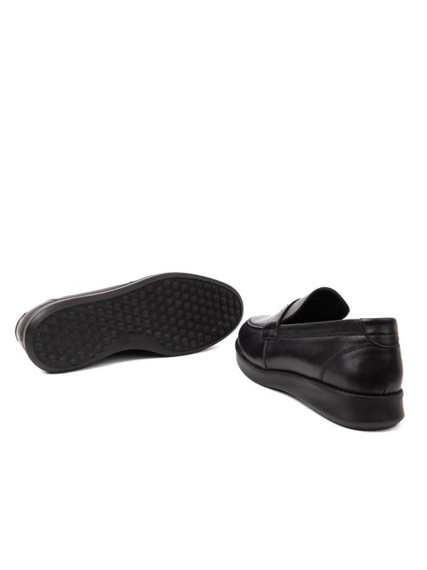 Men's Genuine Leather Black Loafers "Urban Comfort"
