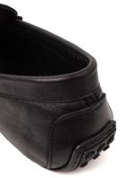 Men's Loafers with Crocodile Pattern and Metal Accessory