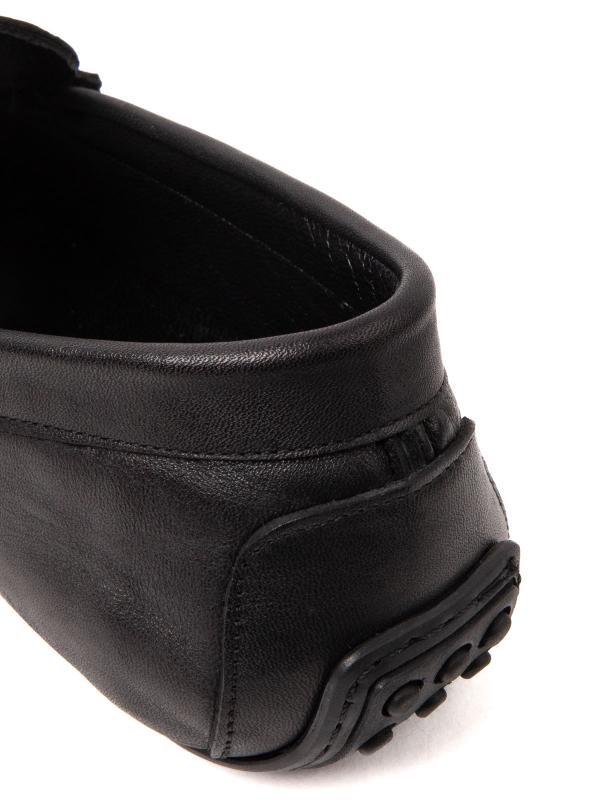 Men's Loafers with Crocodile Pattern and Metal Accessory