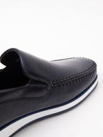 Men's Navy Blue Genuine Leather Moccasins – Modern Sport Sole