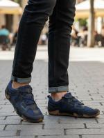 Genuine Leather Men's Lace-up Sneaker