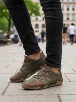 Genuine Leather Men's Lace-up Sneaker