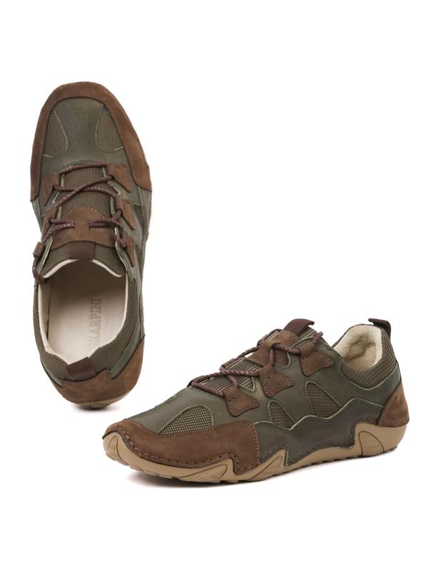 Genuine Leather Men's Lace-up Sneaker