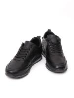 Eskarpini "Dynamic" Black Genuine Leather Sneaker