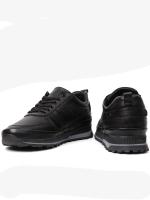Eskarpini "Dynamic" Black Genuine Leather Sneaker
