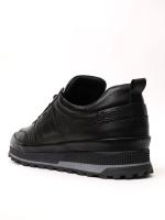 Eskarpini "Dynamic" Black Genuine Leather Sneaker