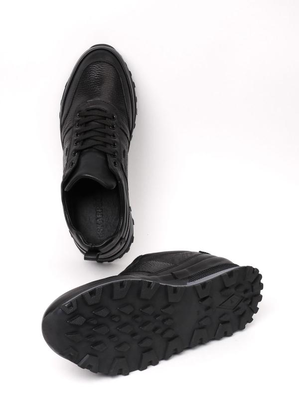 Eskarpini "Dynamic" Black Genuine Leather Sneaker