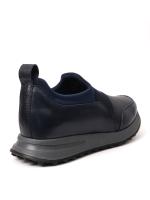 Indigo Suede and Leather Detailed Men's Sneaker
