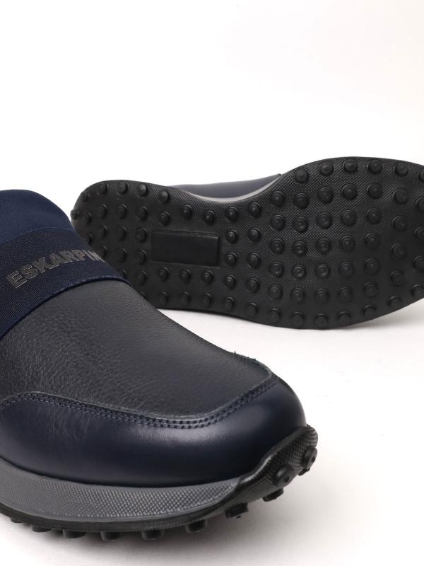 Indigo Suede and Leather Detailed Men's Sneaker