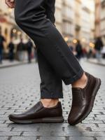 Casual Comfort Men's Shoes Genuine Leather (Slip-on Model)