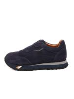 Men's Navy Blue Genuine Suede Slip-On Sneakers