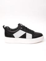 Men's Genuine Leather Daily Sneaker – Contrast White Stripe Model