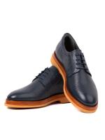Men's Floater Leather Classic Shoes - Contrast Sole