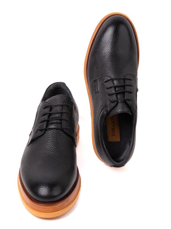 Men's Floater Leather Classic Shoes - Contrast Sole