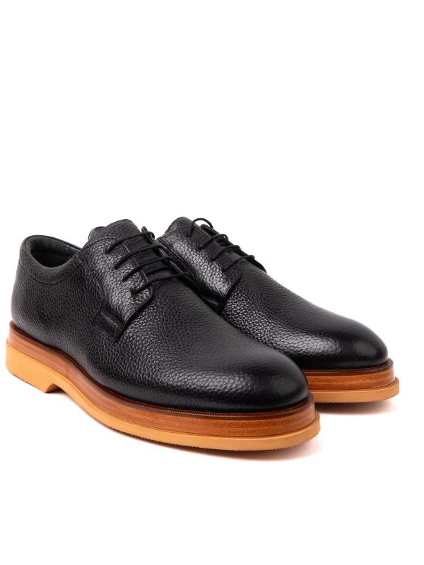 Men's Floater Leather Classic Shoes - Contrast Sole
