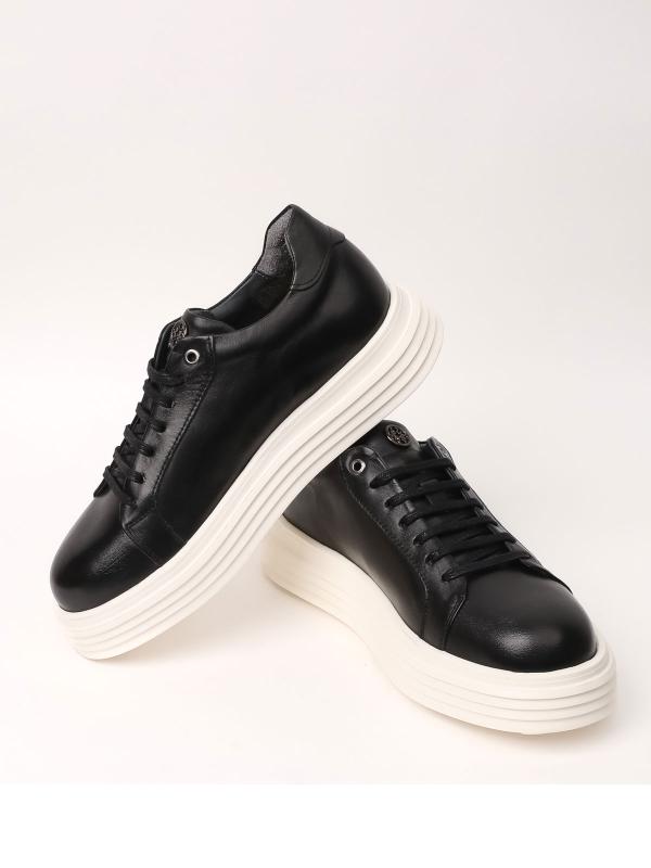 Men's Natural Leather Platform Sole Shoes