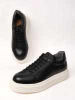 Men's Natural Leather Platform Sole Shoes