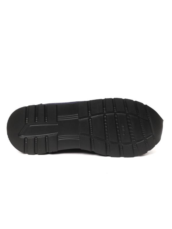 Natural Nubuck Leather Dark Blue Men's Sneaker