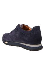 Natural Nubuck Leather Dark Blue Men's Sneaker