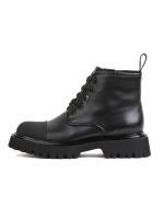 Natural Leather Black Lace-Up Women’s Boots