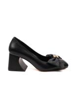 Genuine Leather Classic Shoes with Strap and Accessory (6 cm)