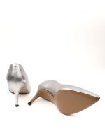 Silver Metallic Genuine Leather Stiletto – 7 cm