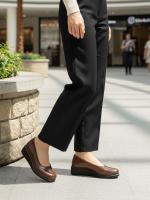 Women's Brown Patent Genuine Leather Reptile Print Platform Shoes