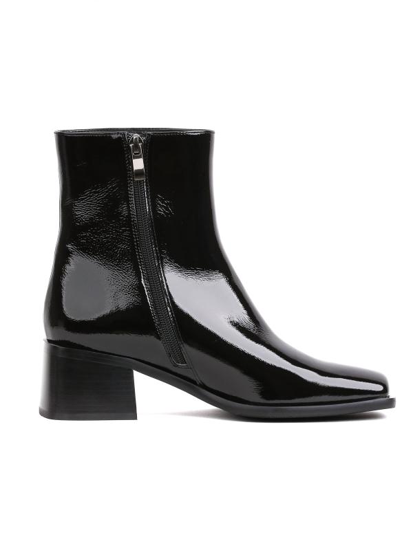 Eskarpini Black Patent Genuine Leather Women's Boots