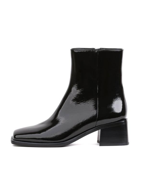 Eskarpini Black Patent Genuine Leather Women's Boots