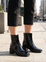 Eskarpini Black Patent Genuine Leather Women's Boots