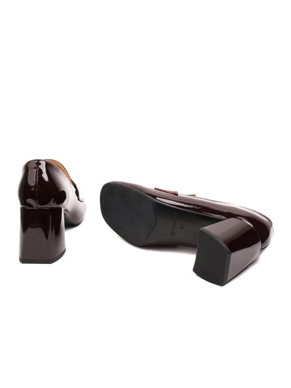 Patent Genuine Leather Loafer - Block Heel