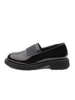 Women's Genuine Leather Loafer - Patent Black