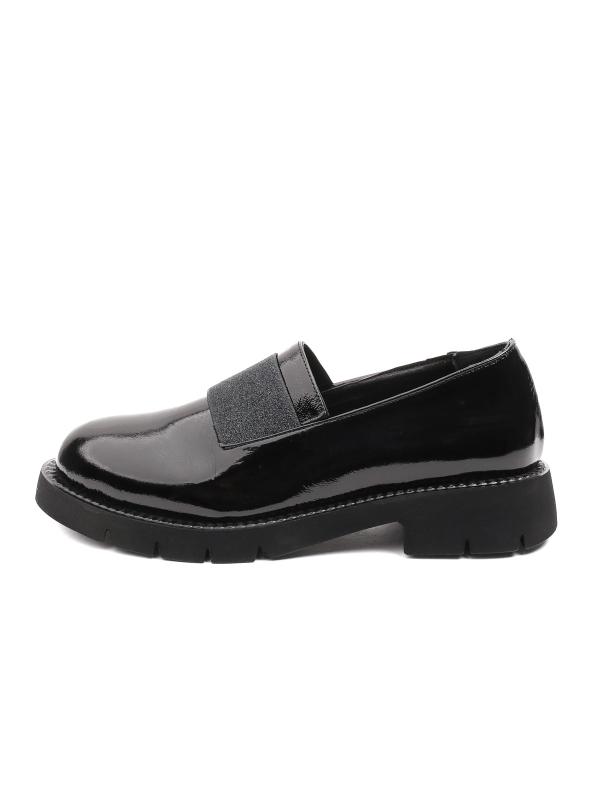 Women's Genuine Leather Loafer - Patent Black