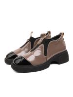 Women's Genuine Patent Leather Platform Loafers