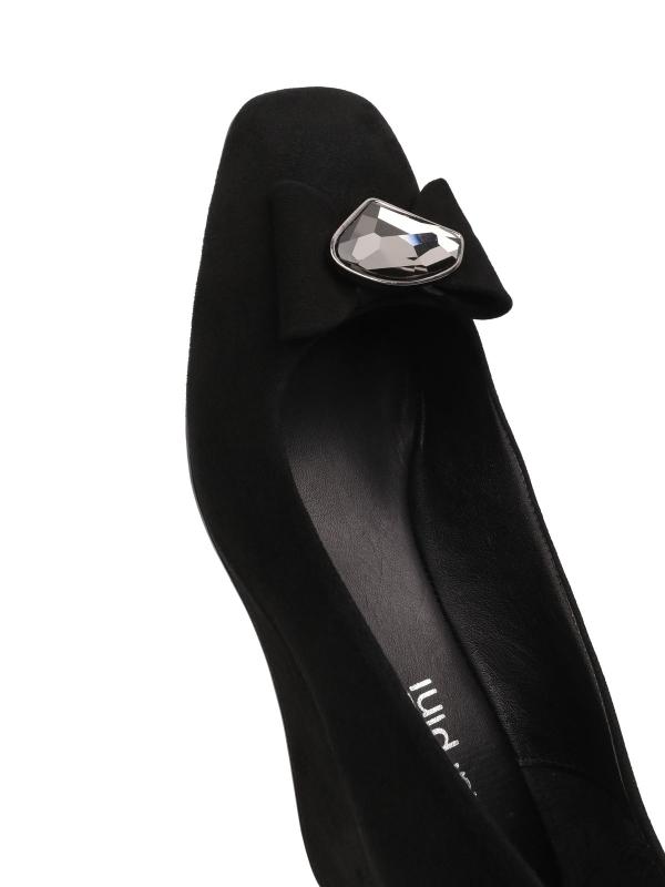 Women's Black Genuine Suede Wedge Daily Shoes