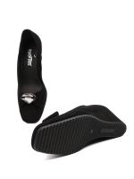 Women's Black Genuine Suede Wedge Daily Shoes