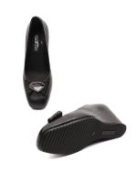 Genuine Leather Women's Shoes with Heart Jewel Bow