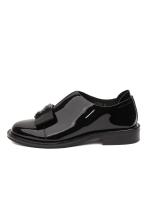Women's Genuine Patent Leather Loafers – Model with Shiny Jeweled Bow