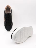 Map Pattern Real Leather Women's Sneakers