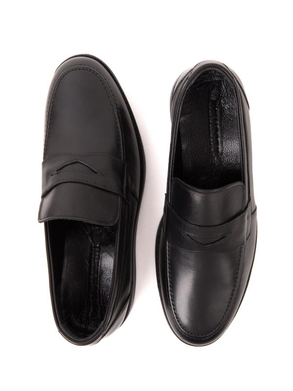 Men's Genuine Leather Black Loafers "Urban Comfort"