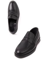 Men's Genuine Leather Black Loafers "Urban Comfort"