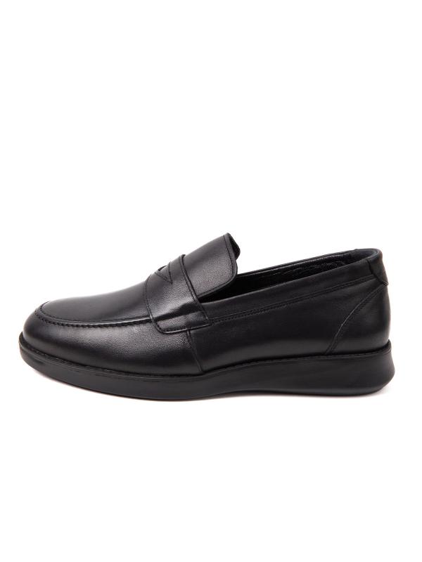 Men's Genuine Leather Black Loafers "Urban Comfort"