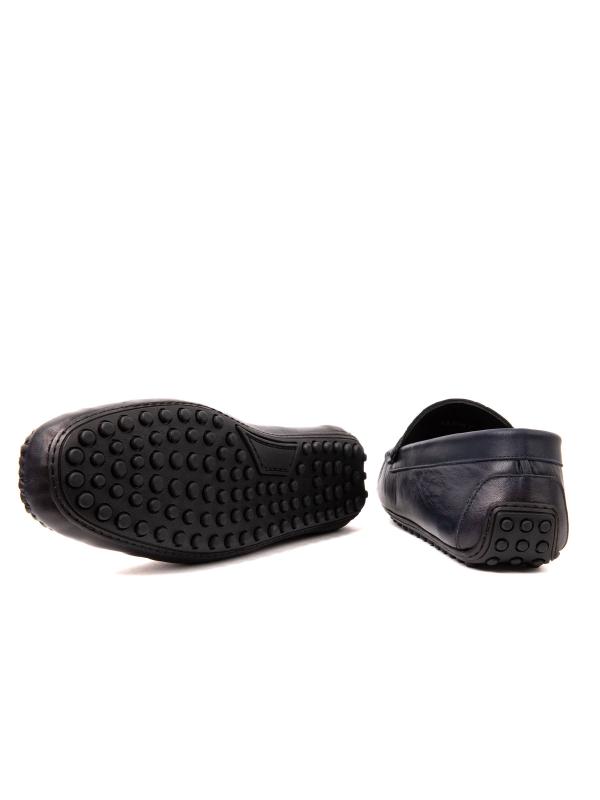 Men's Loafers with Crocodile Pattern and Metal Accessory