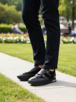 Qara Dəri Cüt Kəmərli (Monk Strap) Sneaker