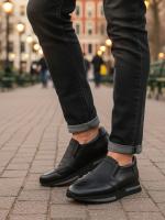 Gündəlik Rahat Kişi Ayaqqabı Natural Dəri (Slip-on Model)