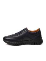 Həqiqi Dəri Tünd Göy Kişi Sneaker