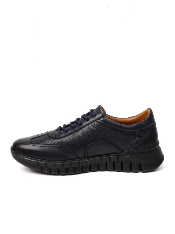 Həqiqi Dəri Tünd Göy Kişi Sneaker