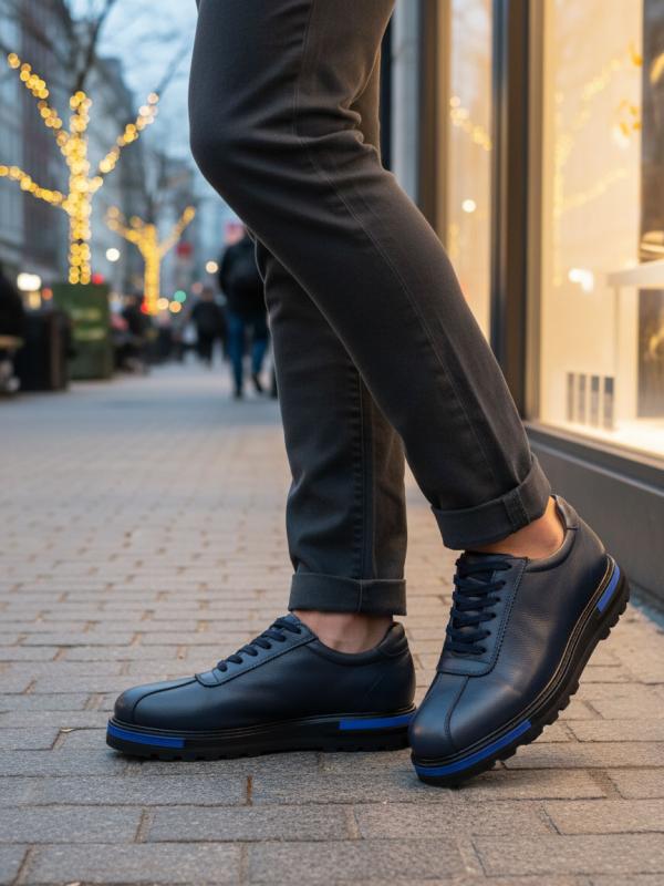 Həqiqi Dəri Kişi Gündəlik Komfort Ayaqqabı - Urban Sneaker Stili
