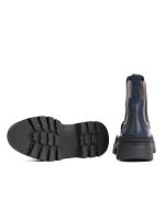 Genuine Leather – Silver Detailed Platform Women's Boots